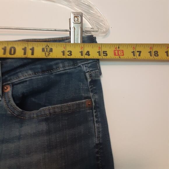 Signature By Levi Strauss Mid Rise Boyfriend Cropped Cuffed Jeans Sz 8 - Picture 9 of 11